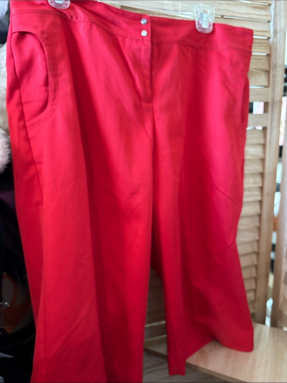 Red Women's Wide-Leg Bermuda Shorts 12